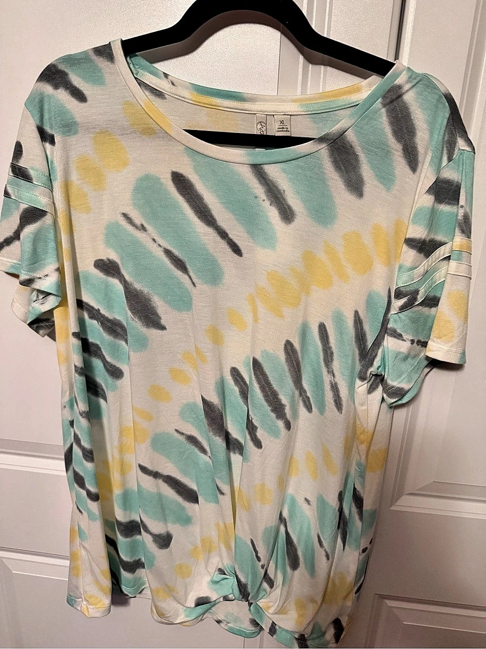 Anne Klein Abstract Short Sleeve Tee XL